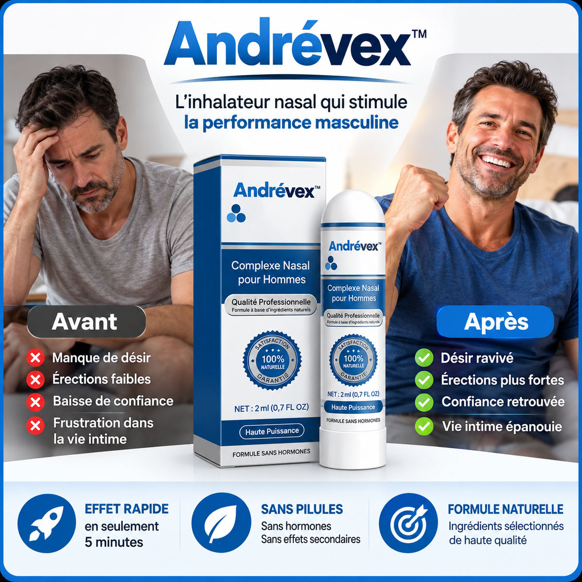 Andrévex™ Stick Topique | Déclenche une érection ultra-dure en 5 minutes chrono – sans comprimés!