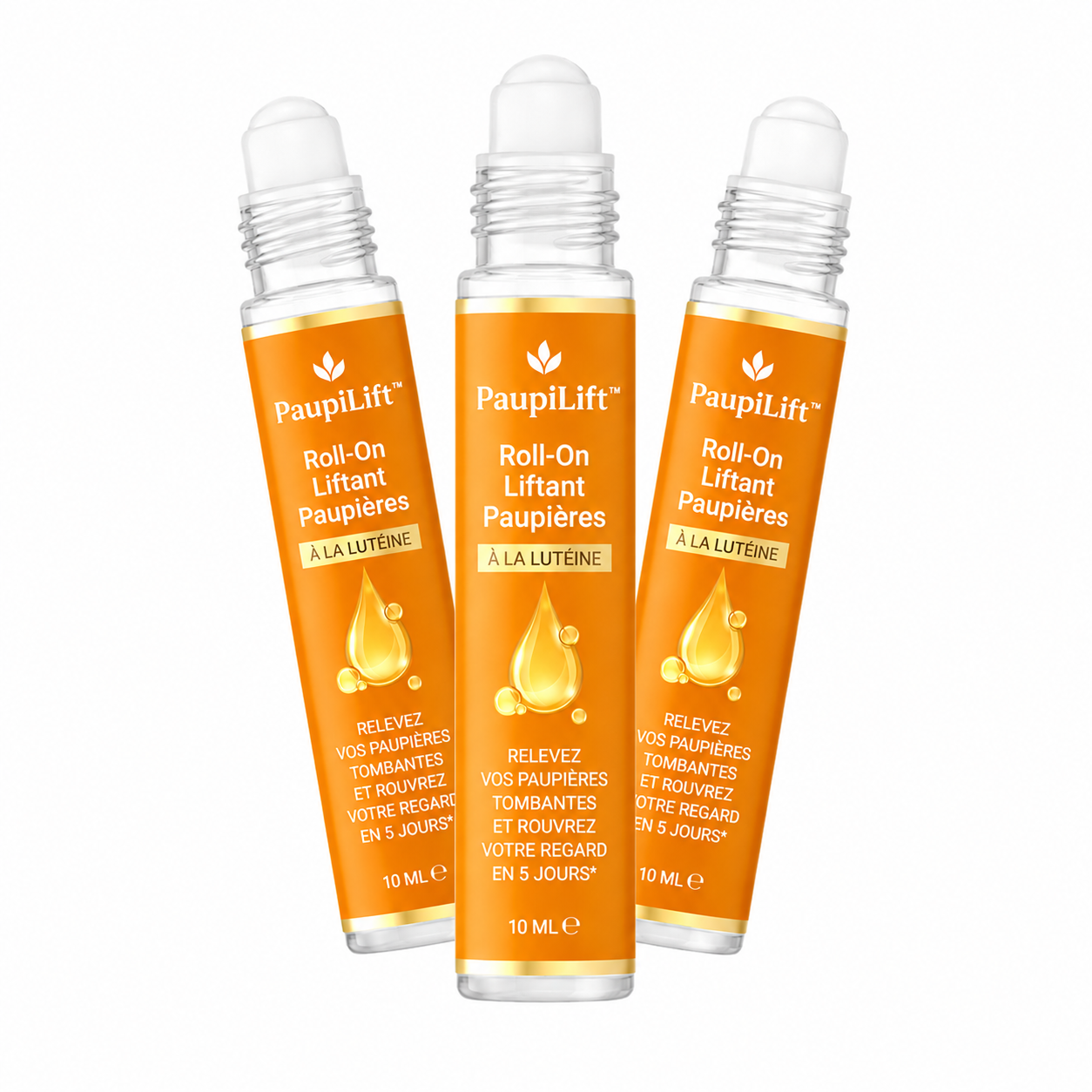 PaupiLift™ Roll-On Liftant Paupières à la Lutéine | Relevez vos paupières tombantes et rouvrez votre regard en 5 jours, sans chirurgie !