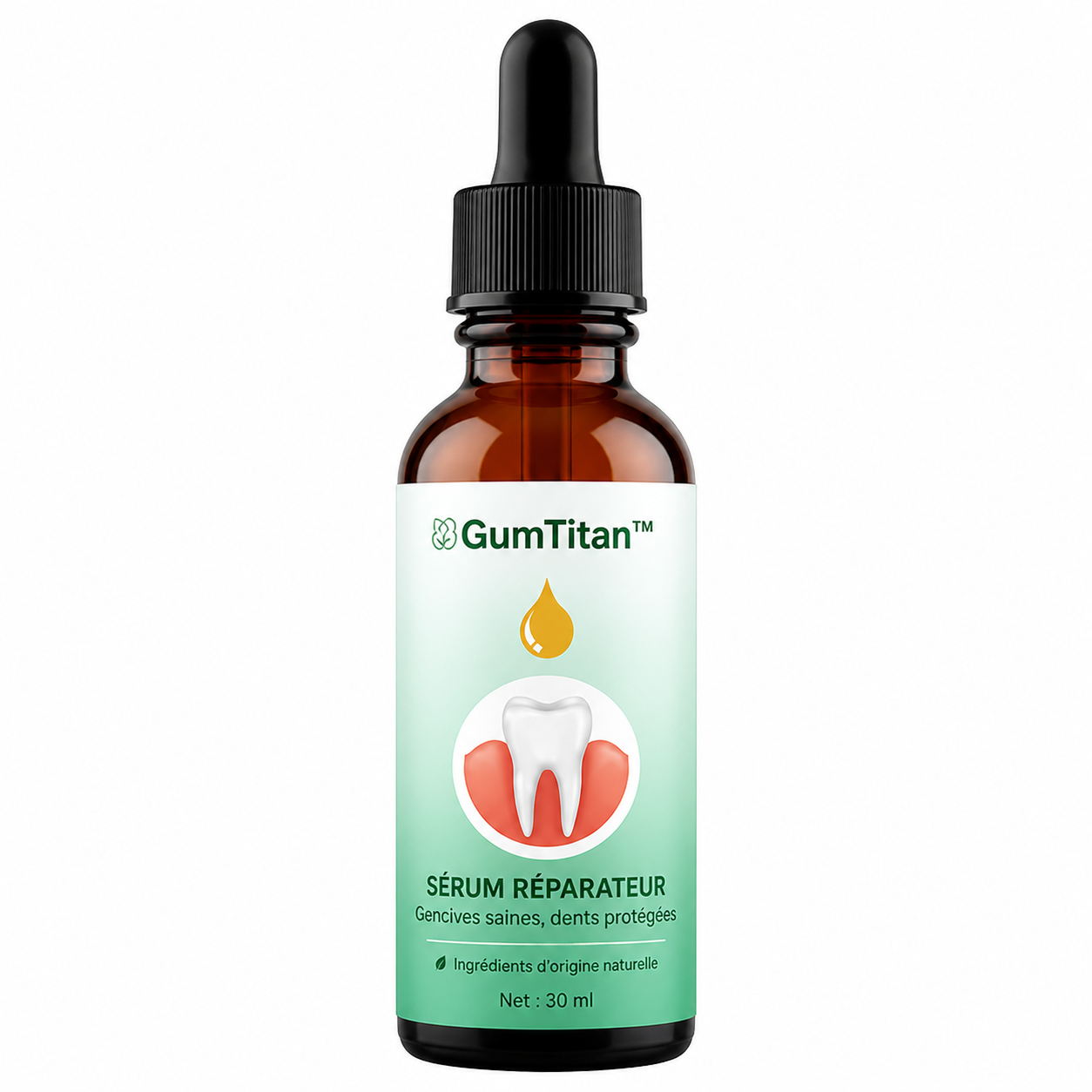 GumTitan™ Sérum Réparateur | Stoppez la rétractation et sauvez vos dents en seulement 4 jours !