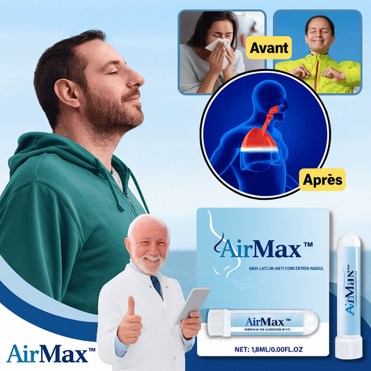 AirMax™ Inhalateur Anti-Congestion | Élimine 97% de votre congestion nasale en seulement 3 minutes!