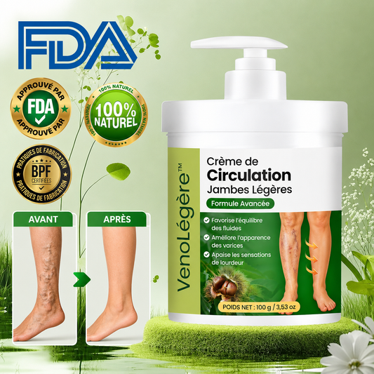 VenoLégère™ Crème Circulation Jambes | Dégonflez vos jambes lourdes et retrouvez une sensation de légèreté en 48 heures !