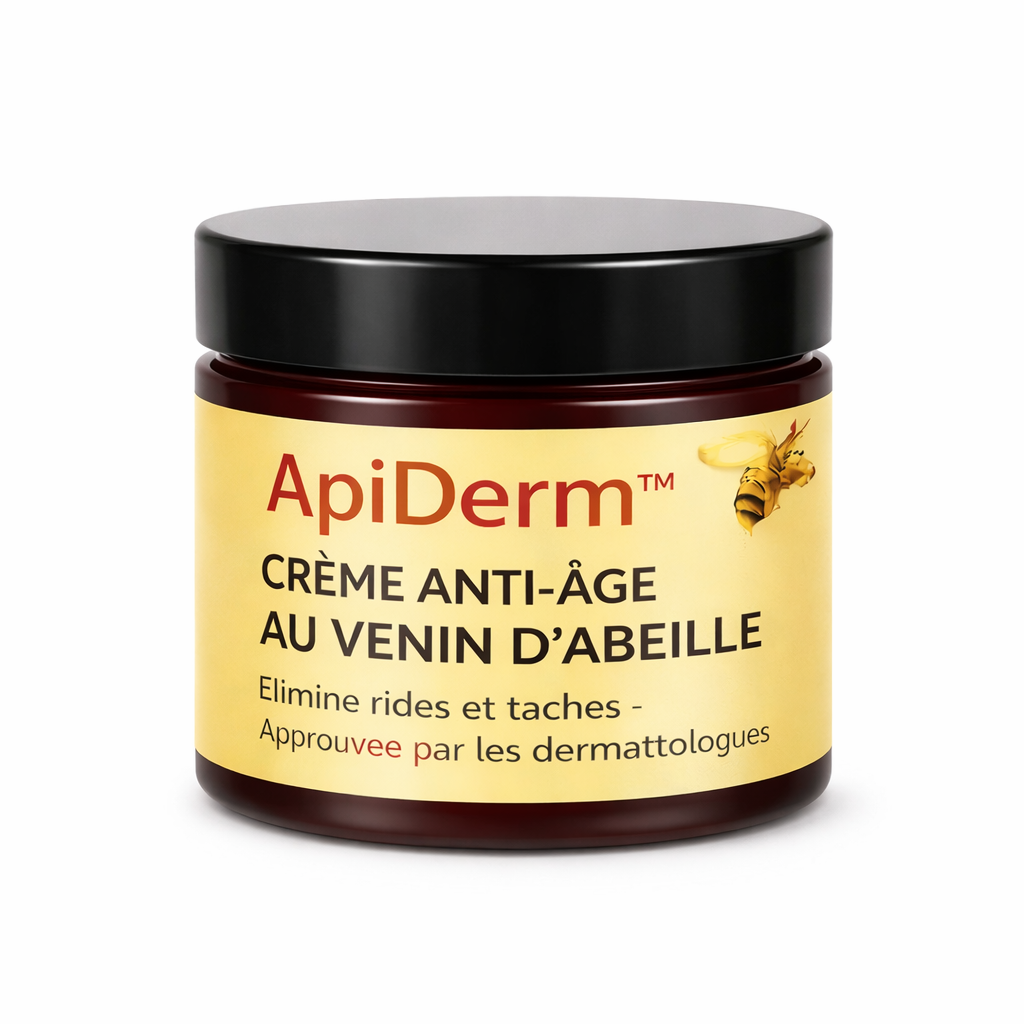 ApiDerm™ Crème Anti-Âge au Venin d’Abeille | Effacez rides et taches en seulement 3 minutes !