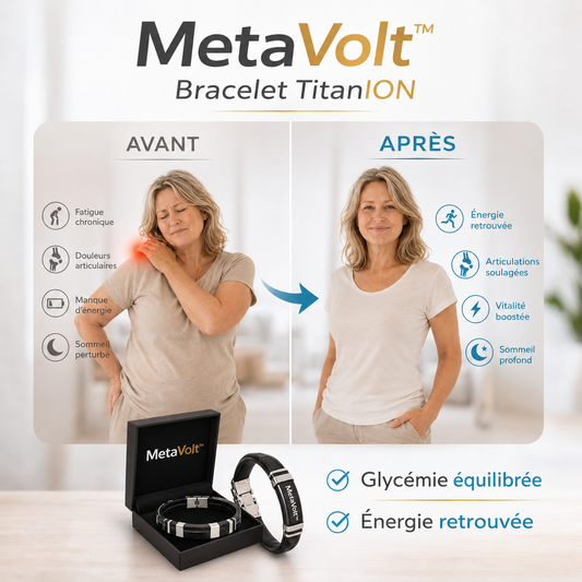 MetaVolt™ Bracelet TitanION | Votre glycémie est hors de contrôle ? Ce bracelet la fait chuter de 72 % en seulement 7 jours !
