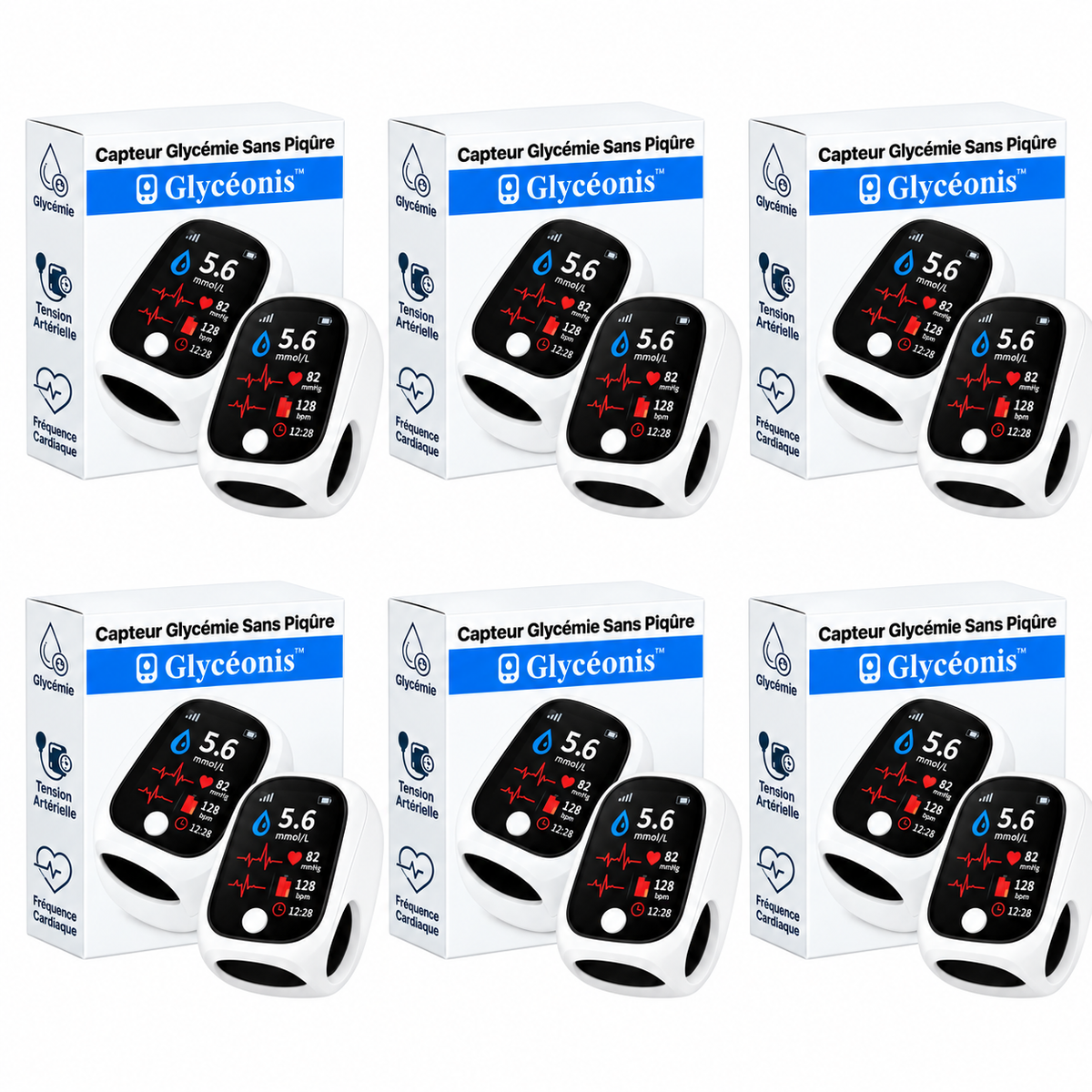 Glycéonis™ Capteur Glycémie Sans Piqûre | Vérifiez votre sucre en 5 secondes, sans sang ni douleur !