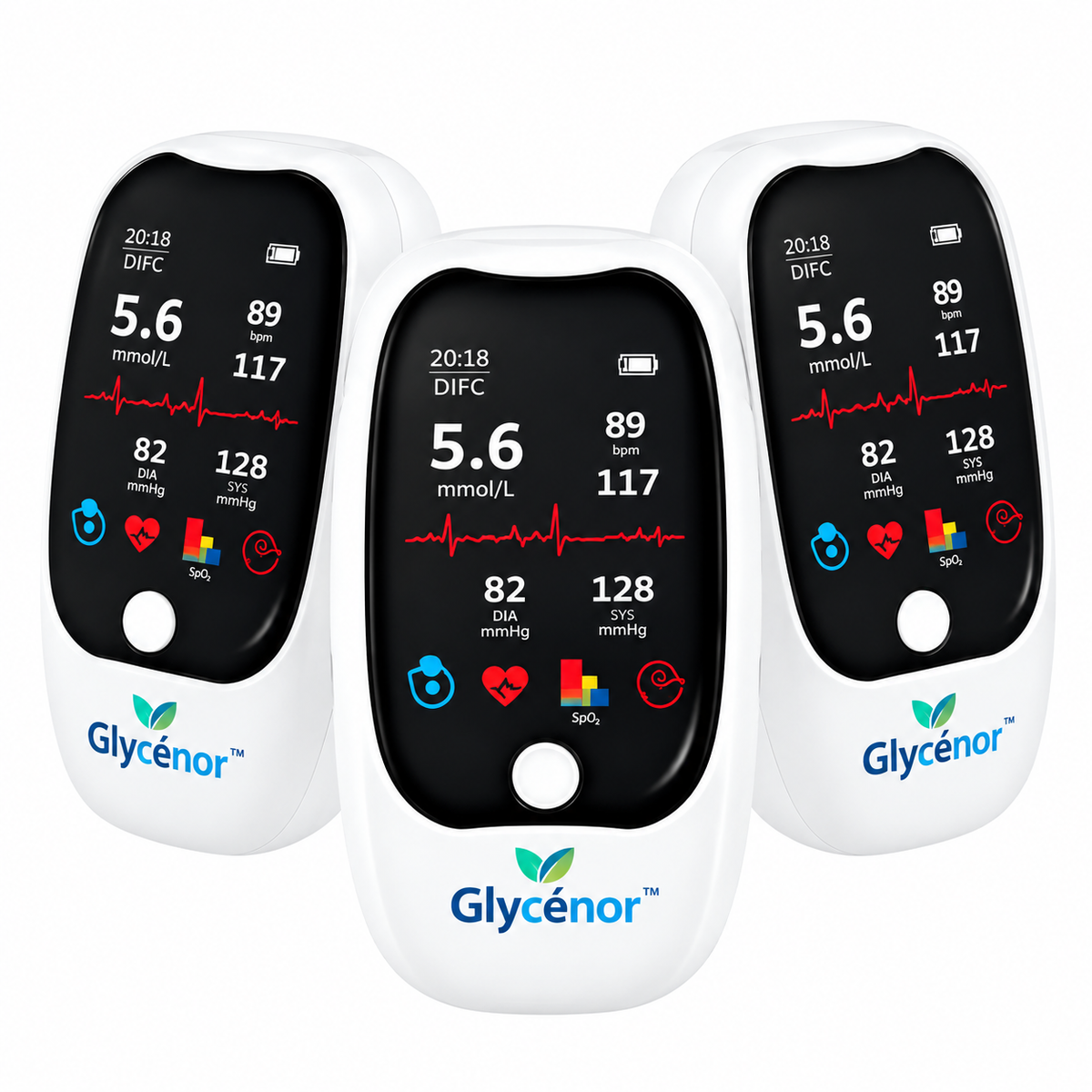Glycénor™ Capteur Glycémique Laser Intelligent | Contrôlez votre taux en 5 secondes, sans piqûres ni douleur !