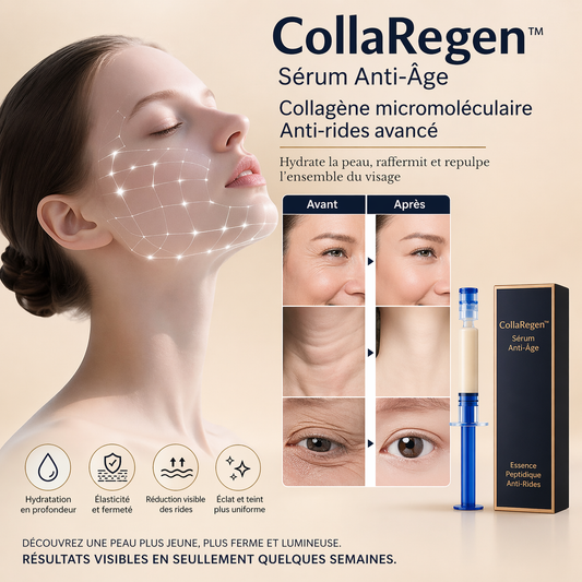 CollaRegen™ Sérum Anti-Âge | Lissez les rides, raffermissez votre peau et paraissez plus jeune en 3 semaines chrono !