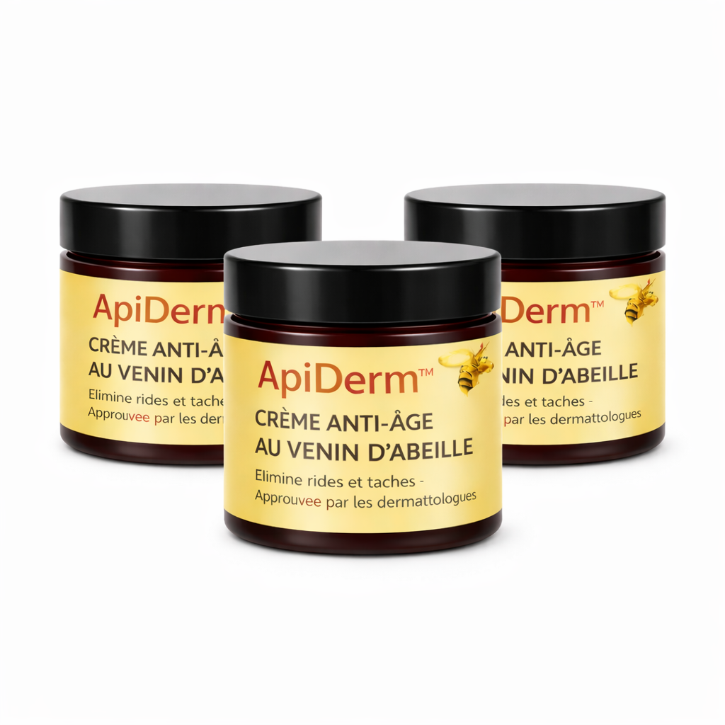 ApiDerm™ Crème Anti-Âge au Venin d’Abeille | Effacez rides et taches en seulement 3 minutes !
