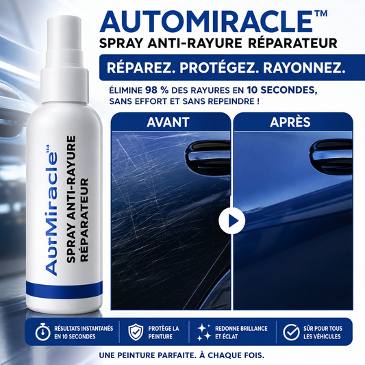 AutoMiracle™ Spray Anti-Rayures Réparateur | Efface 98 % des Éraflures en 10 Secondes, Sans Repeindre!