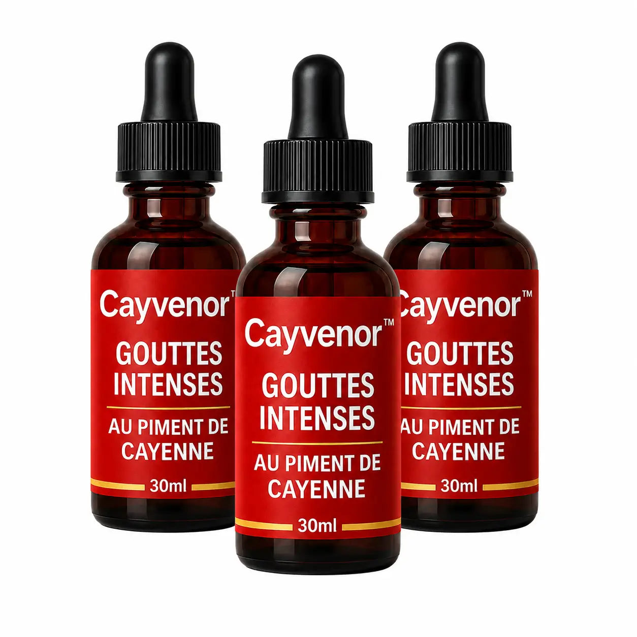 Cayvenor™ Gouttes Intenses au Piment de Cayenne | Retrouvez une érection en 3 minutes chrono !