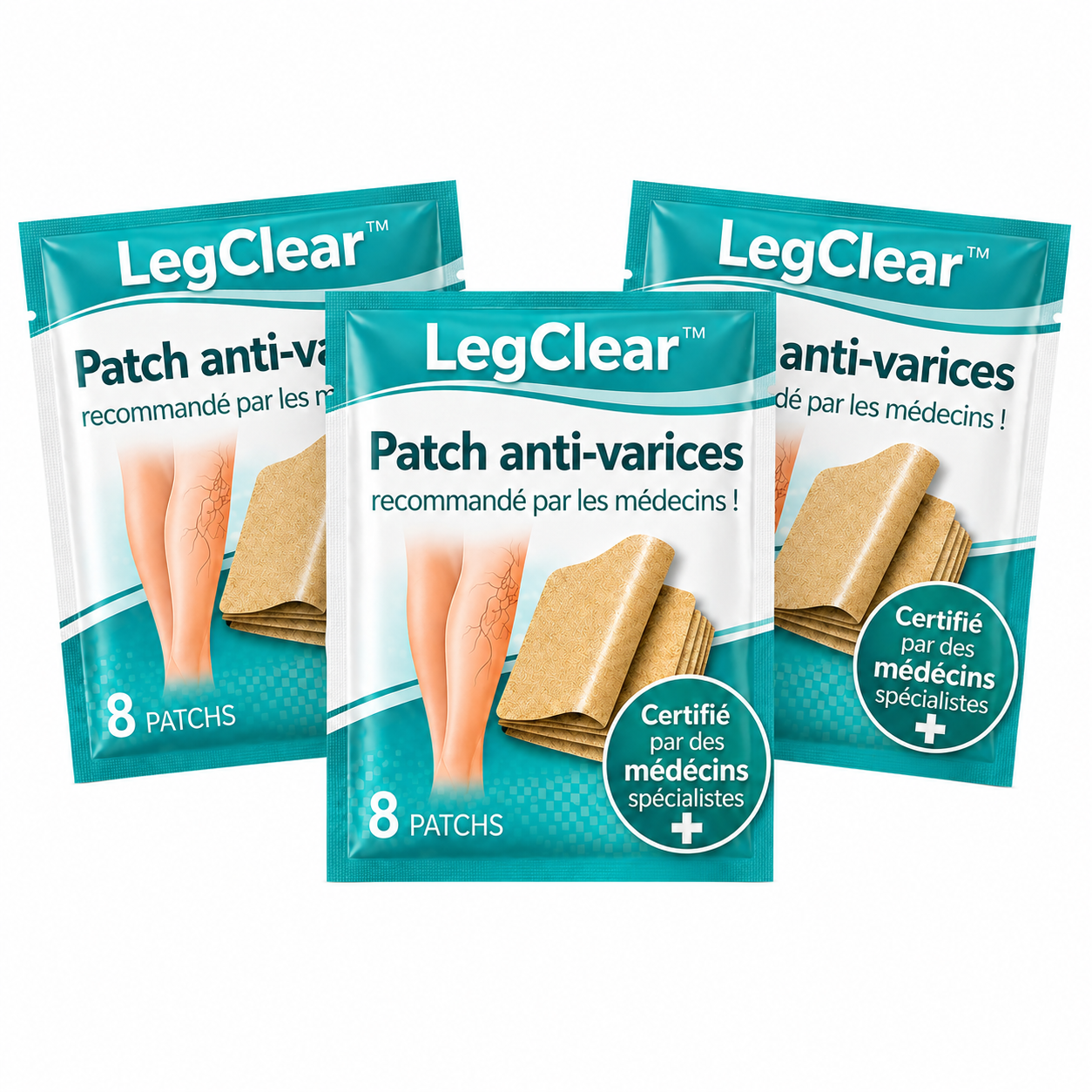 LegClear™ Patch Anti-Varices | Faites disparaître varices et douleurs de jambes en 3 minutes !