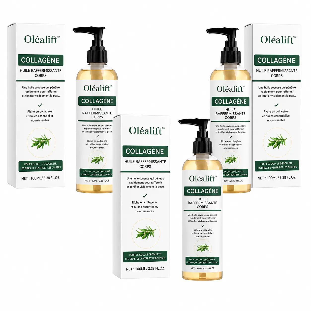 Oléalift™ Huile Raffermissante Corps | Raffermit et affine la peau relâchée de 98 % en 24 heures !