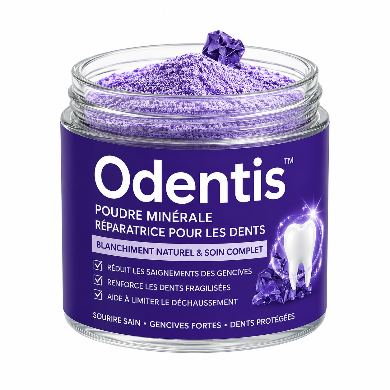 Odentis™ Poudre Minérale Réparatrice pour les Dents | Stoppez les saignements et refixez vos dents naturellement !