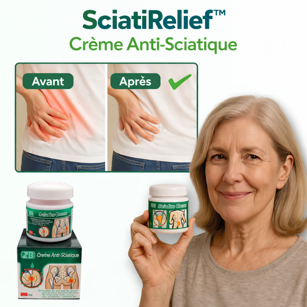 SciatiRelief™ Crème Anti-Sciatique | Éliminez la douleur et retrouvez votre mobilité en 7 jours !