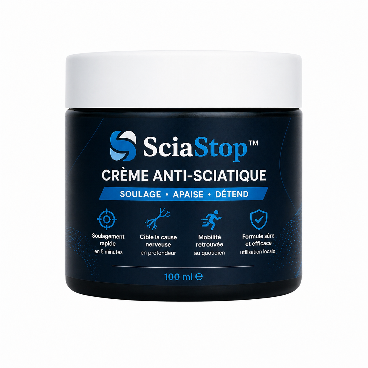 SciaStop™ Crème Anti-Sciatique | Éradiquez vos douleurs à la hanche et au dos en 5 minutes chrono !