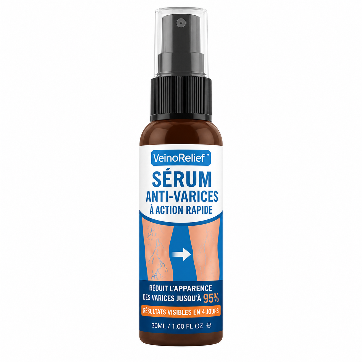 VeinoRelief™ Sérum Anti-Varices à Action Rapide | Élimine 95% des varices visibles en 4 jours!