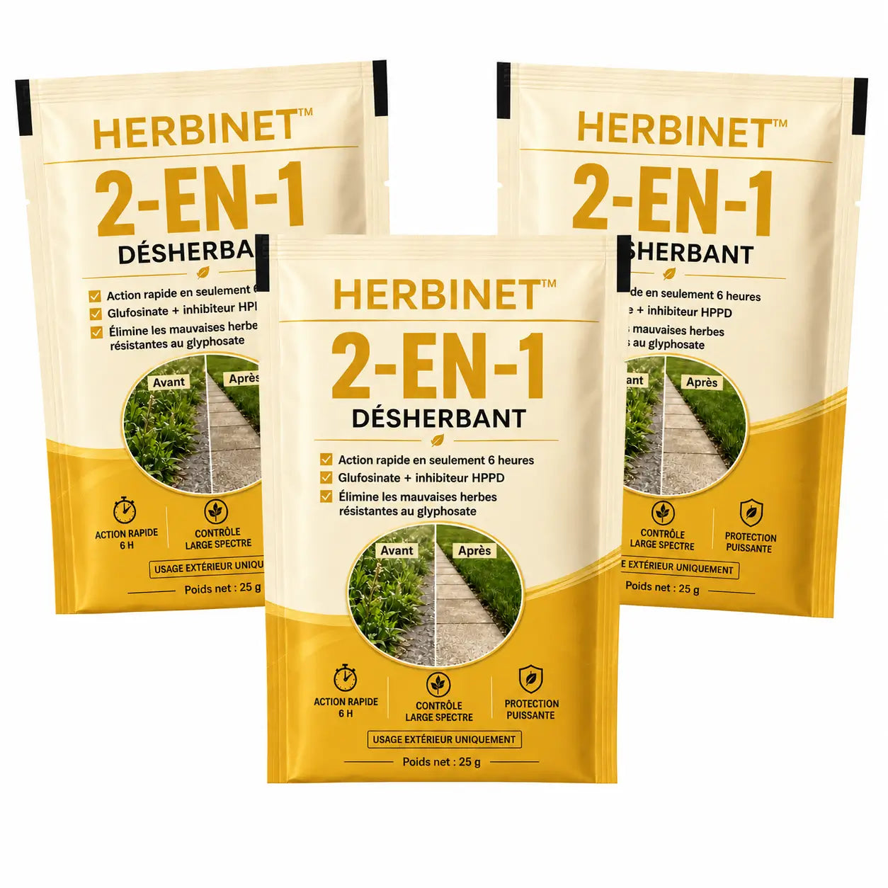 HerbiNet™ Désherbant 2-en-1 | Action ciblée contre les mauvaises herbes du jardin !