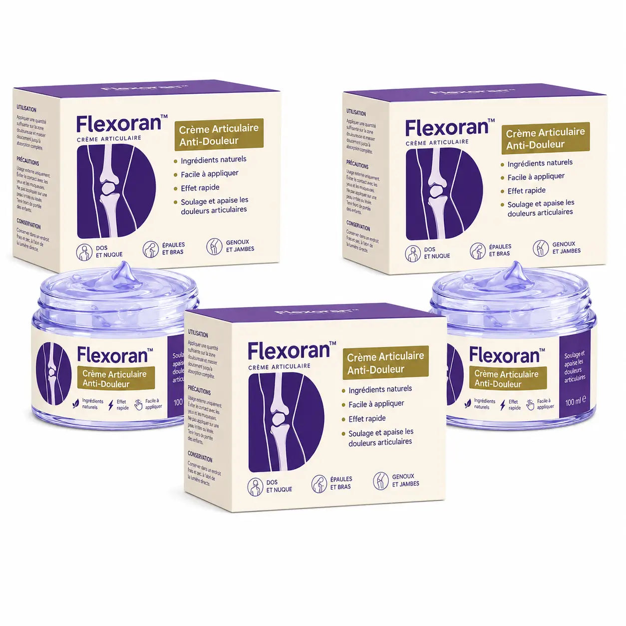 Flexoran™ Crème Articulaire Anti-Douleur | Élimine les douleurs articulaires jusqu'à 87 % en seulement 48 heures !
