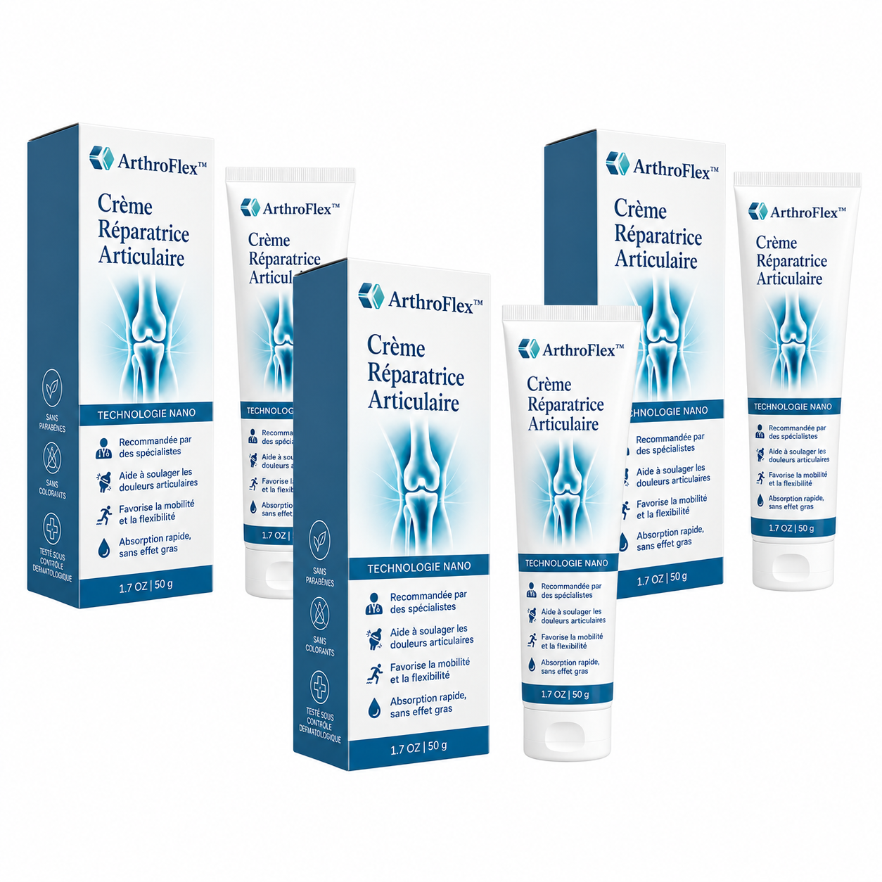 ArthroFlex™ Crème Réparatrice Articulaire | Soulage les douleurs du genou et des articulations jusqu’à 87 % en seulement 48h !