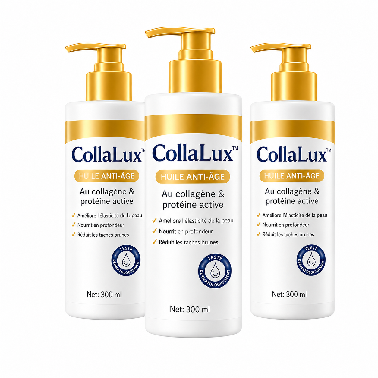 CollaLux™ Huile Anti-Âge | Lifte votre peau et élimine le relâchement jusqu’à 98 % en seulement 24 heures !