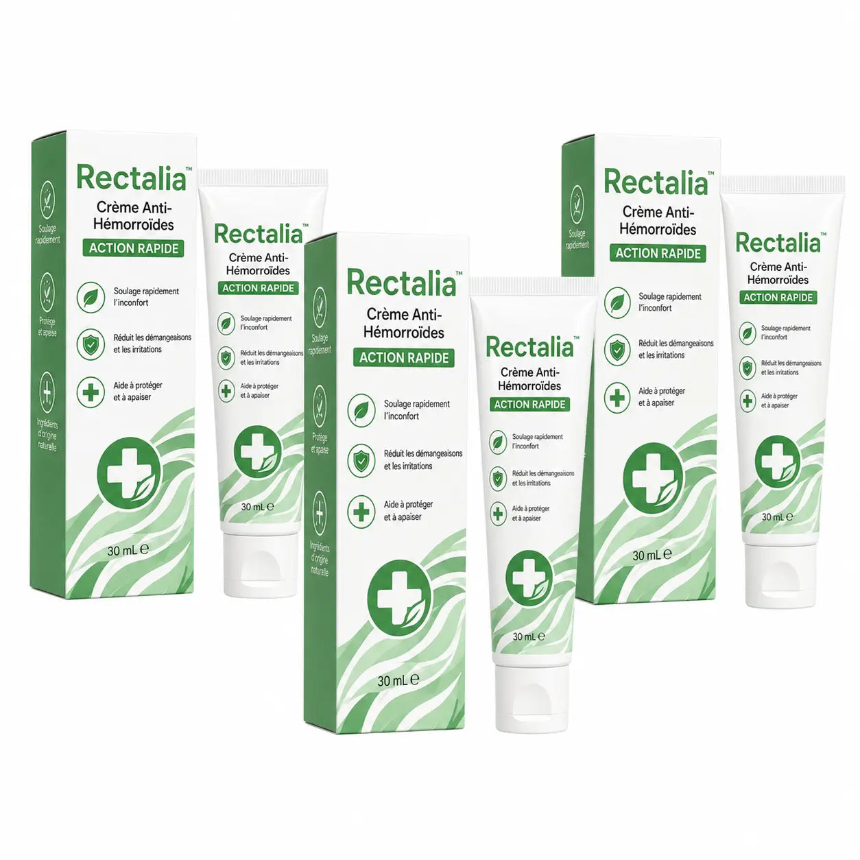 Rectalia™ Crème Anti-Hémorroïdes Action Rapide | Apaisez brûlures, démangeaisons et gonflements dès les premières prises !