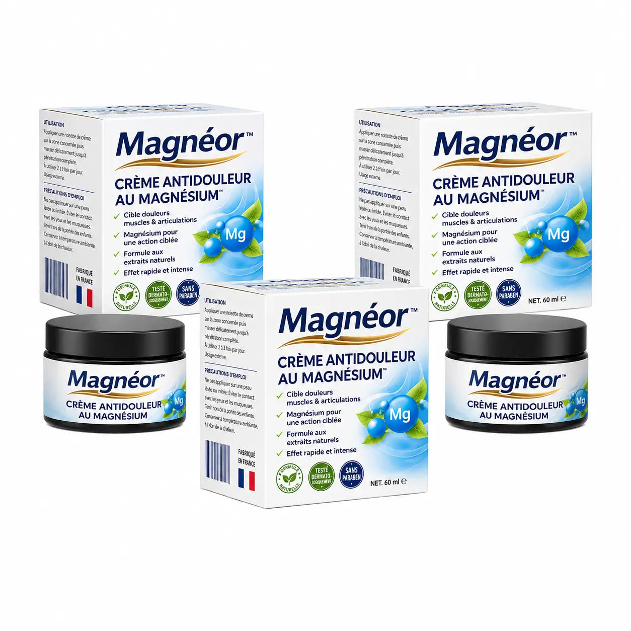 Magnéor™ Crème Antidouleur au Magnésium | Supprimez vos douleurs articulaires en 3 minutes !
