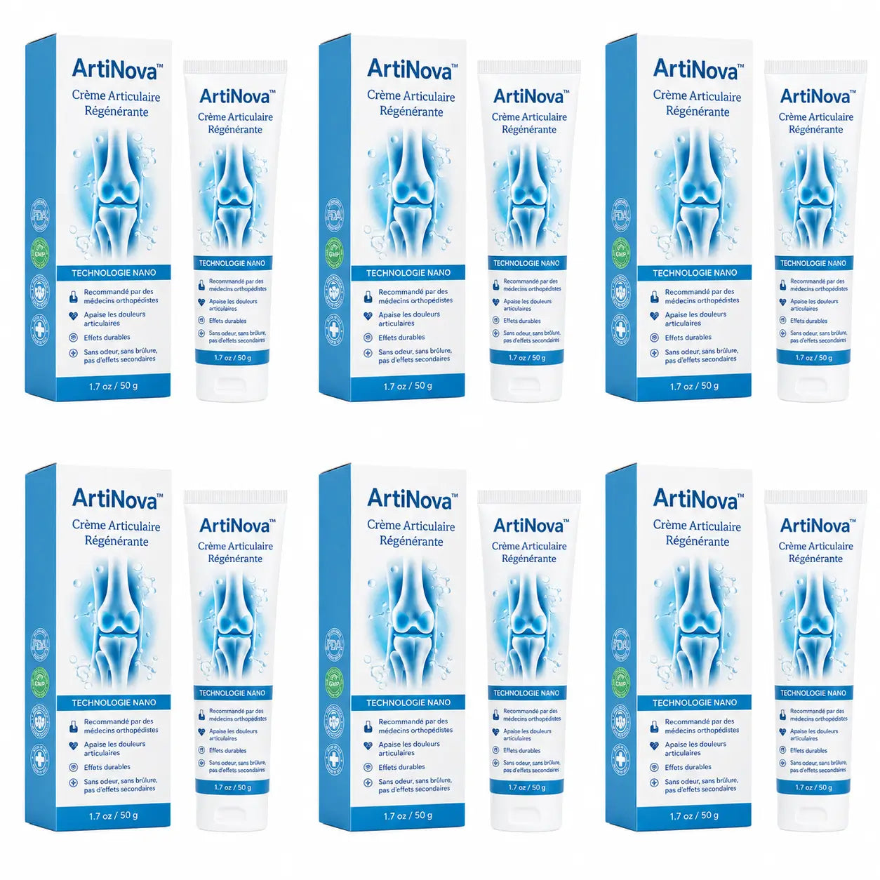 ArtiNova™ Crème Articulaire Régénérante | Éliminez vos douleurs articulaires de 97 % en seulement 4 jours !