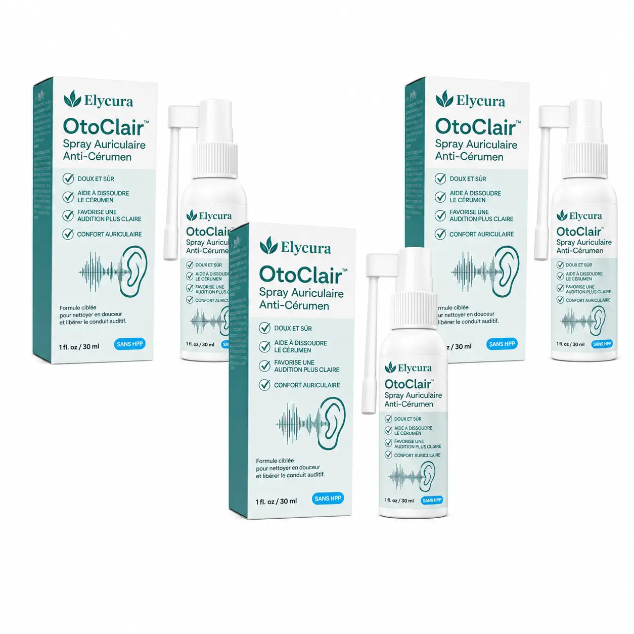 OtoClair™ Spray Auriculaire Anti-Cérumen | Libérez vos oreilles bouchées et retrouvez une audition plus claire en 7 jours !