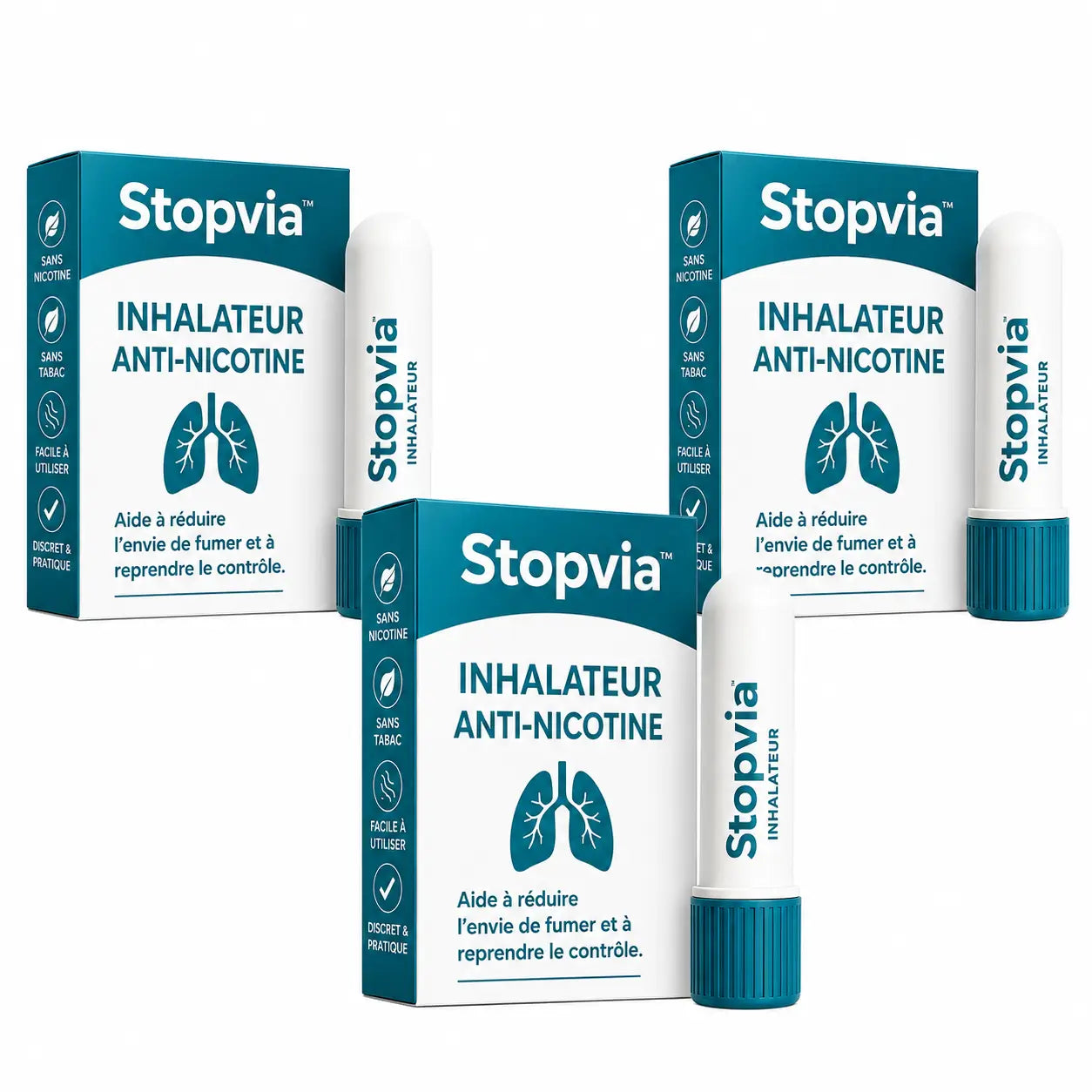 Stopvia™ Inhalateur Anti-Nicotine | Éliminez 97 % des envies de nicotine et arrêtez de fumer en seulement 3 jours !