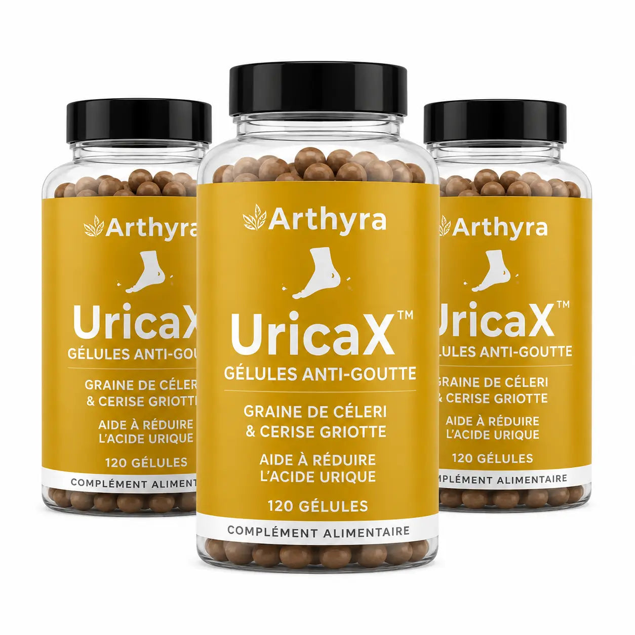 UricaX™ Gélules Anti-Goutte | Éliminez les cristaux d’acide urique, améliorez la mobilité articulaire en 48 heures !
