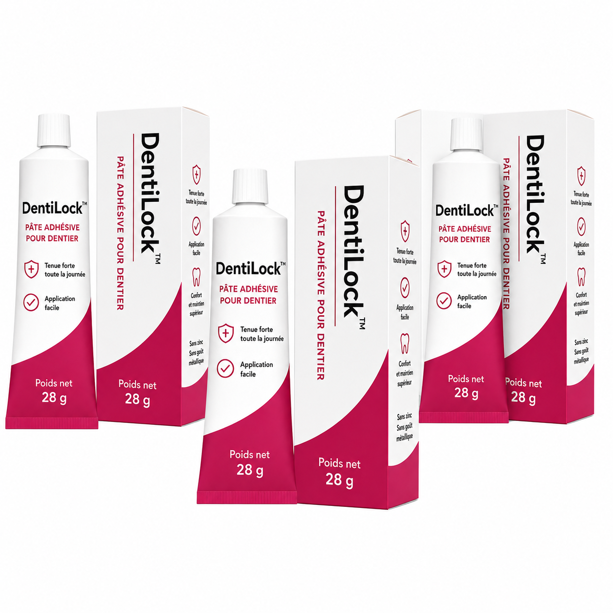 DentiLock™ Pâte Adhésive pour Dentier | Fixe solidement votre dentier et assure un confort parfait en 5 minutes!