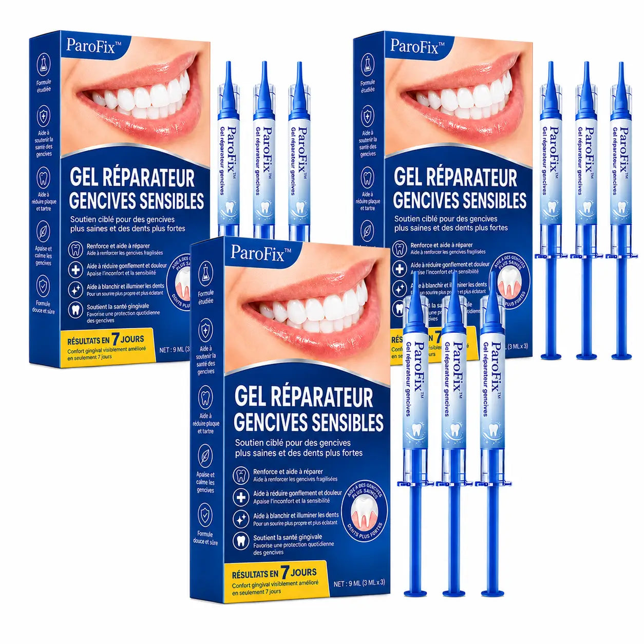 ParoFix™ Gel Réparateur Gencives Sensibles | Apaisez saignements, mauvaise haleine et gencives rétractées pendant votre sommeil !
