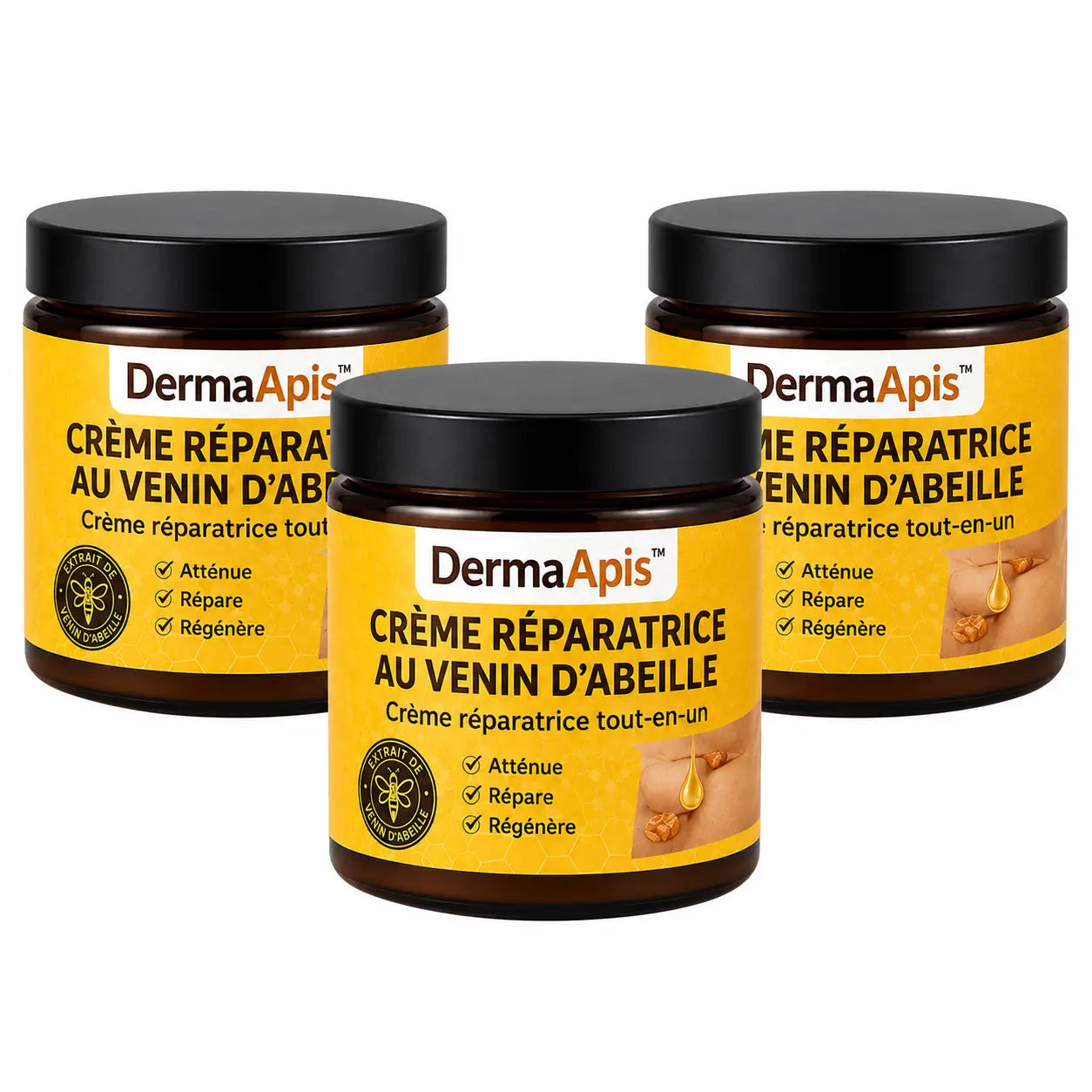 DermaApis™ Crème Réparatrice au Venin d’Abeille | Élimine eczéma, boutons et rougeurs dès la première application!