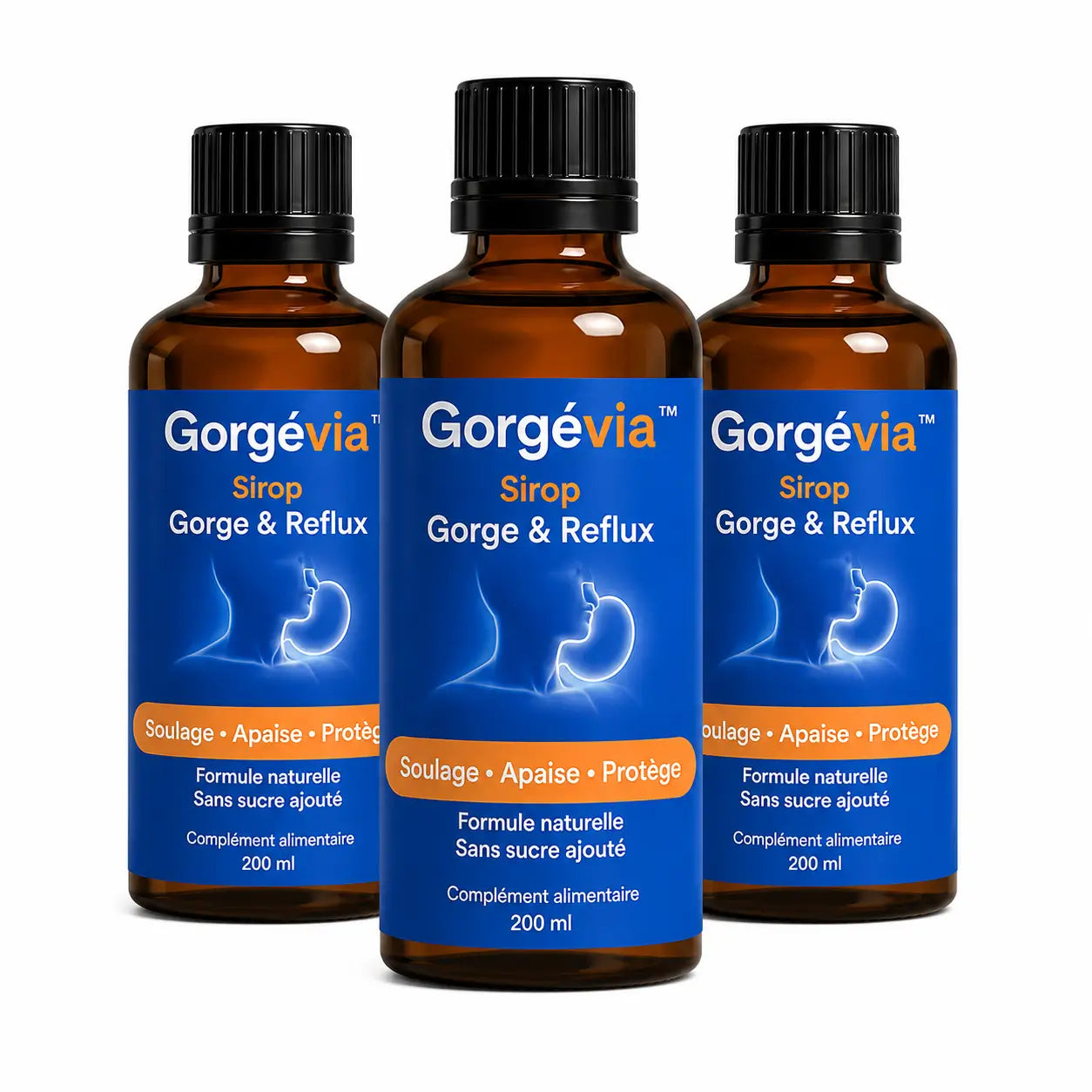 Gorgévia™ Sirop Gorge & Reflux | Soulagez les maux de gorge chroniques et l'enrouement en seulement 7 jours !