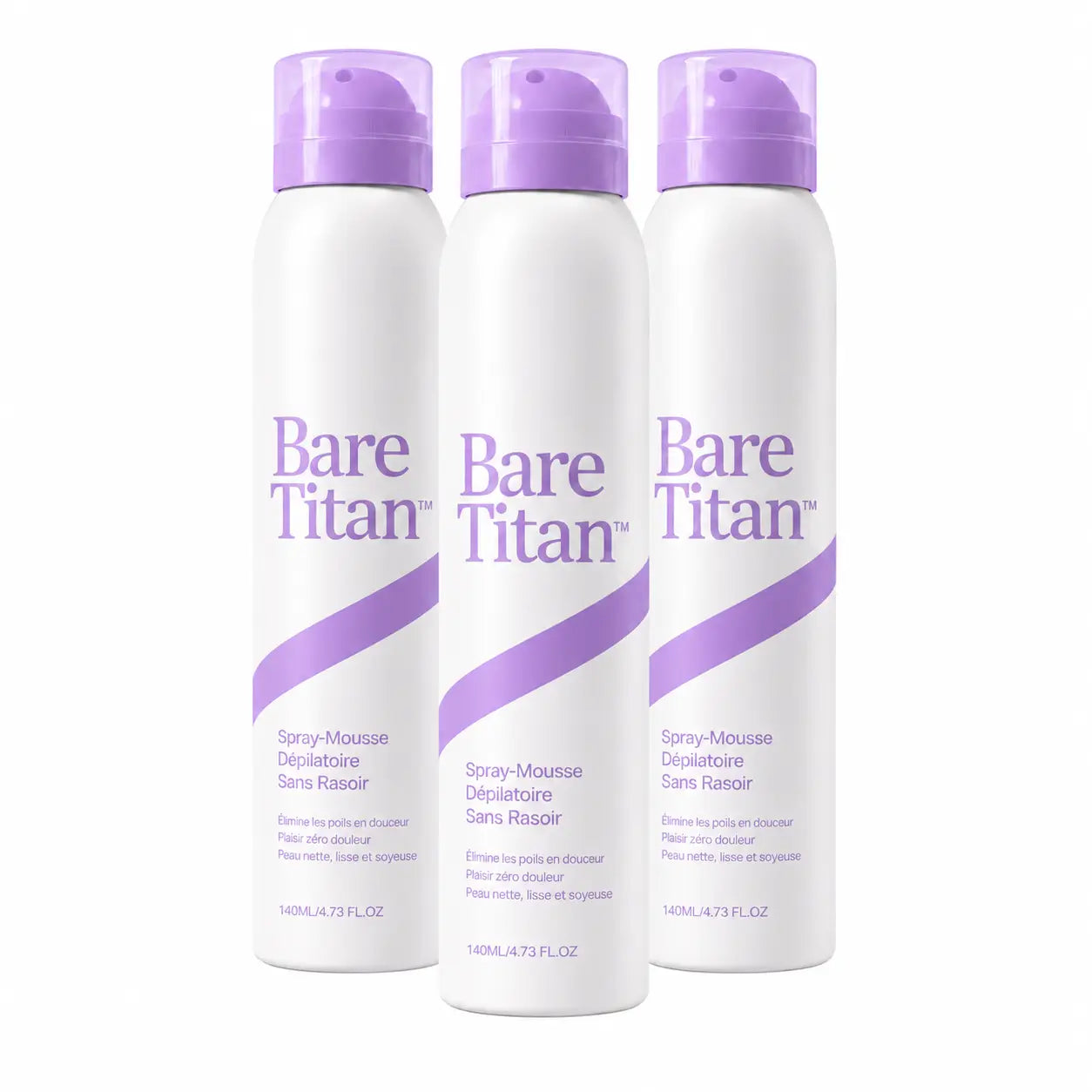 BareTitan™ Spray-Mousse Dépilatoire Sans Rasoir | Corps, dos et zones intimes lisses en 5 minutes, sans coupures ni feu du rasoir !