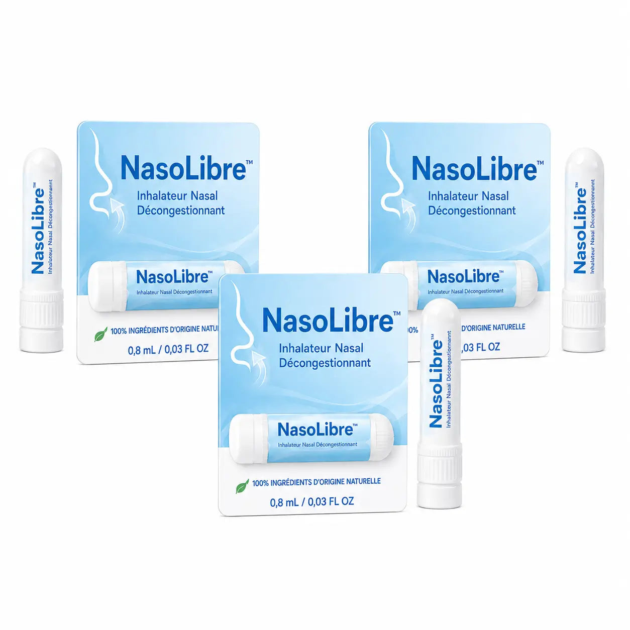 NasoLibre™ Inhalateur Nasal Décongestionnant | Dissout le mucus et libère les voies nasales !