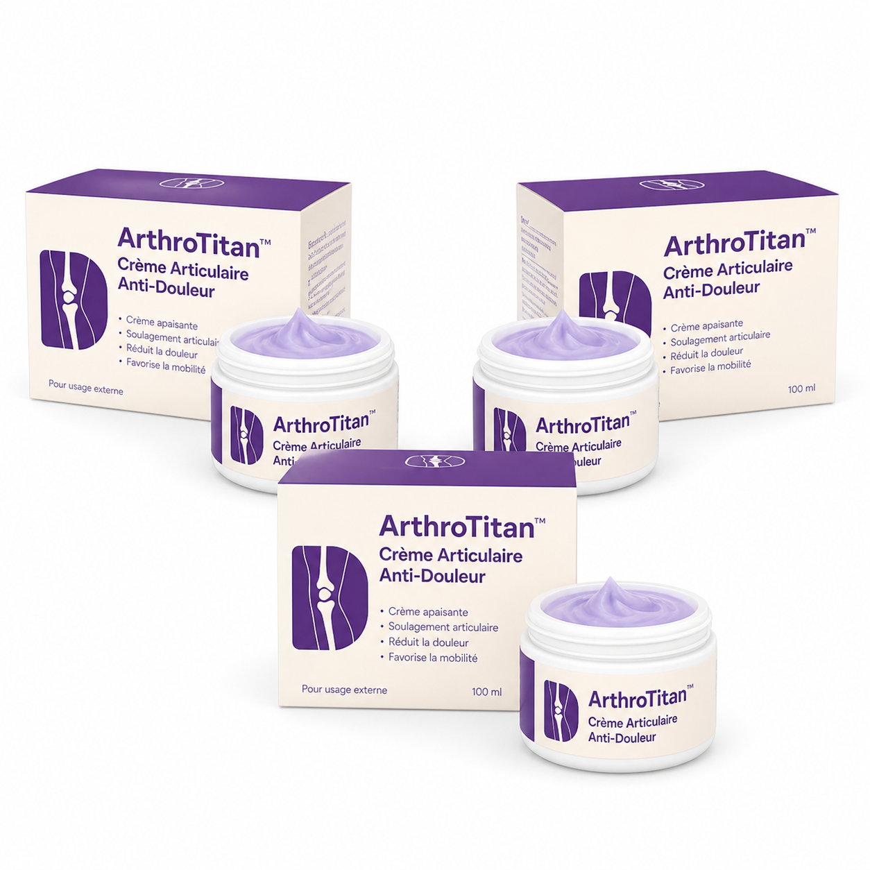 ArthroTitan™ Crème Articulaire Anti-Douleur | Élimine les douleurs articulaires jusqu'à 87 % en seulement 48 heures !