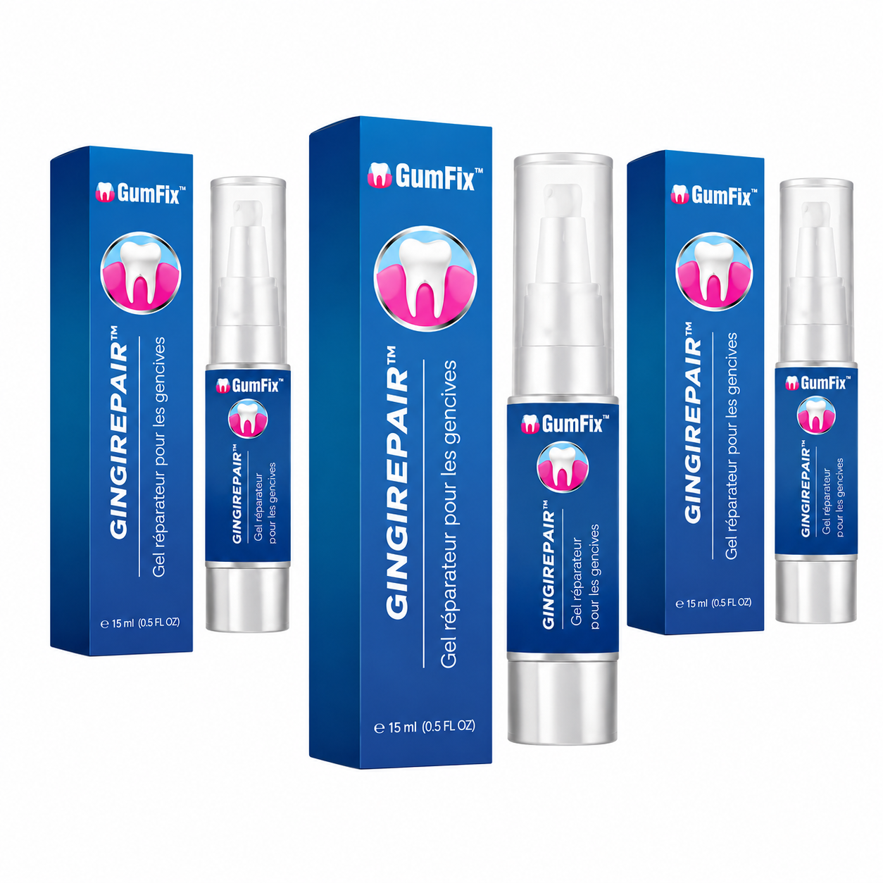 GingiRepair™ Gel réparateur pour les gencives | Régénère jusqu’à 95 % de vos gencives en seulement 3 jours !