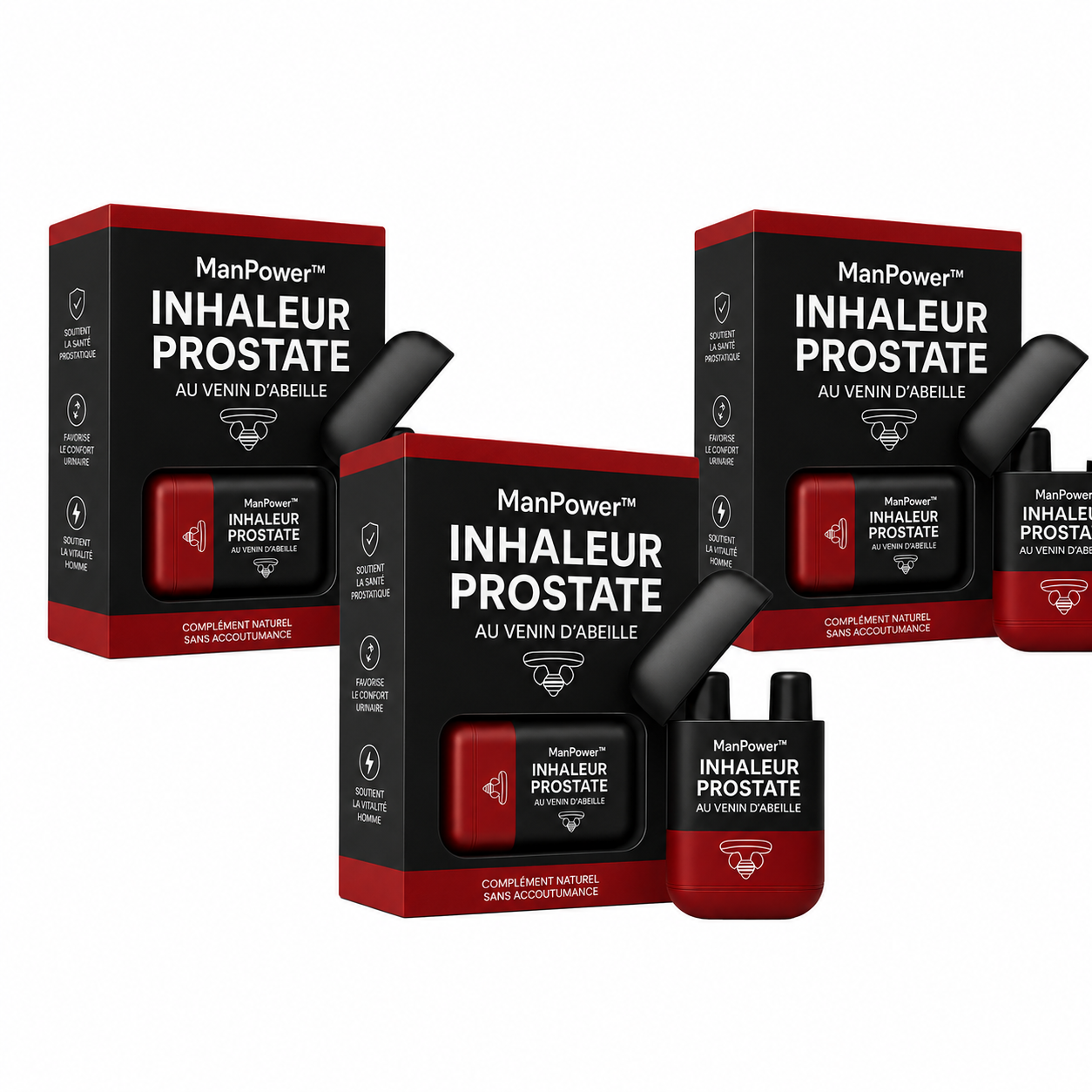 ManPower™ Inhaleur Prostate au Venin d’Abeille | Retrouvez une érection dure comme du béton en 3 minutes!