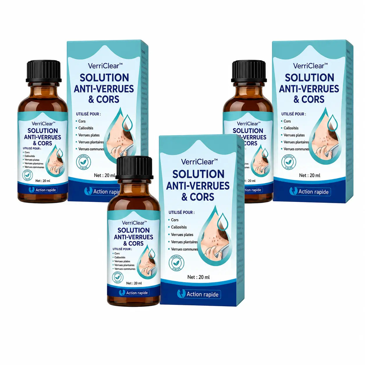 VerriClear™ Solution Anti-Verrues & Cors | Élimine les verrues tenaces en 7 jours, sans douleur ni cryothérapie !