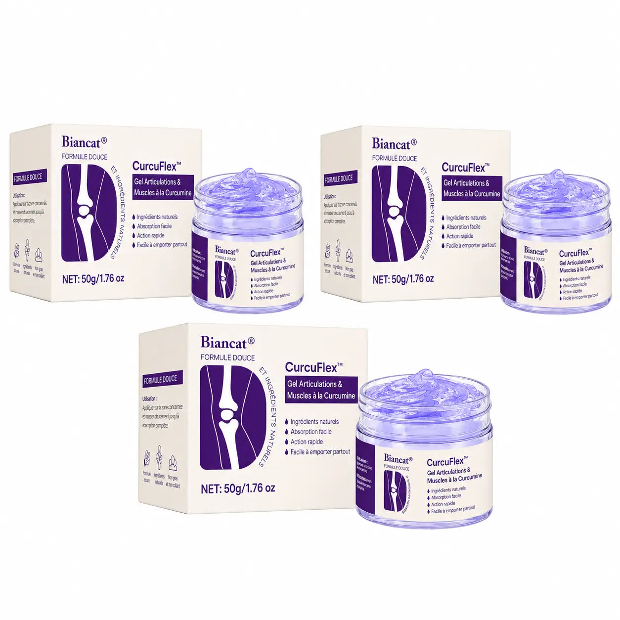 CurcuFlex™ Gel Articulations & Muscles à la Curcumine | Apaisez vos douleurs et retrouvez des mouvements plus souples en quelques minutes !