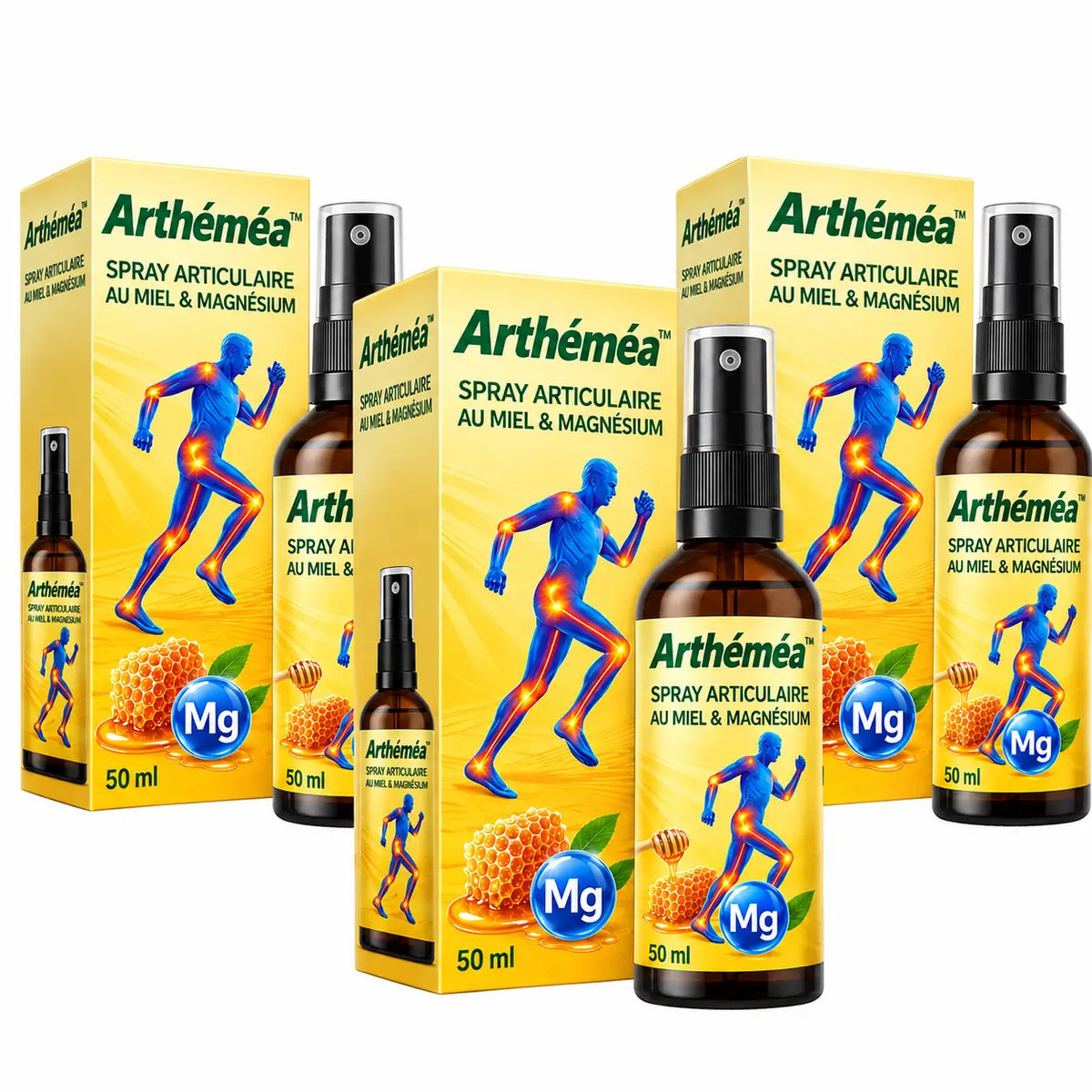 Arthéméa™ Spray Articulaire au Miel & Magnésium | Supprime vos douleurs articulaires en 10 minutes chrono !