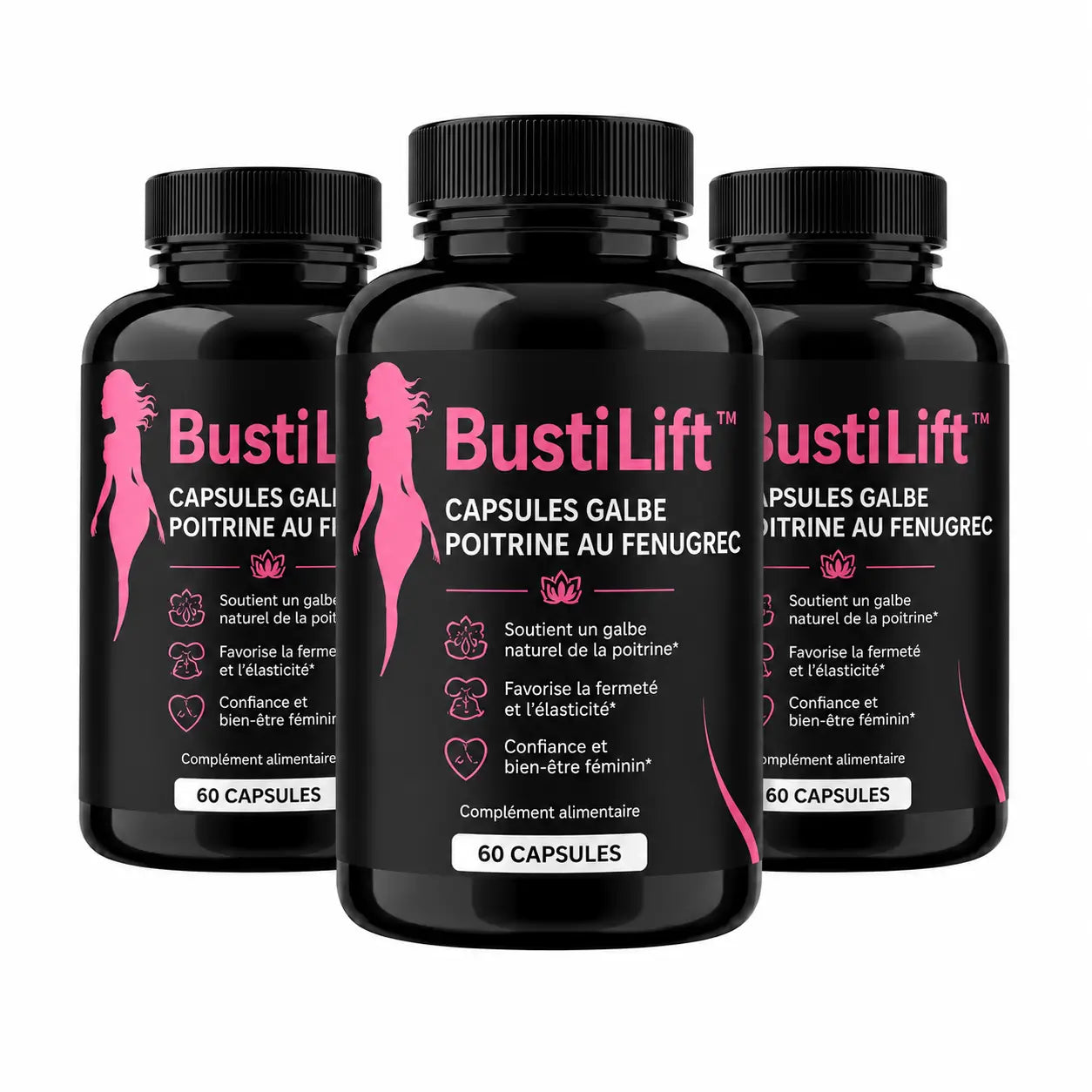BustiLift™ Capsules Galbe Poitrine au Fenugrec | Gagnez un décolleté plus plein, plus ferme et plus jeune en 30 jours !