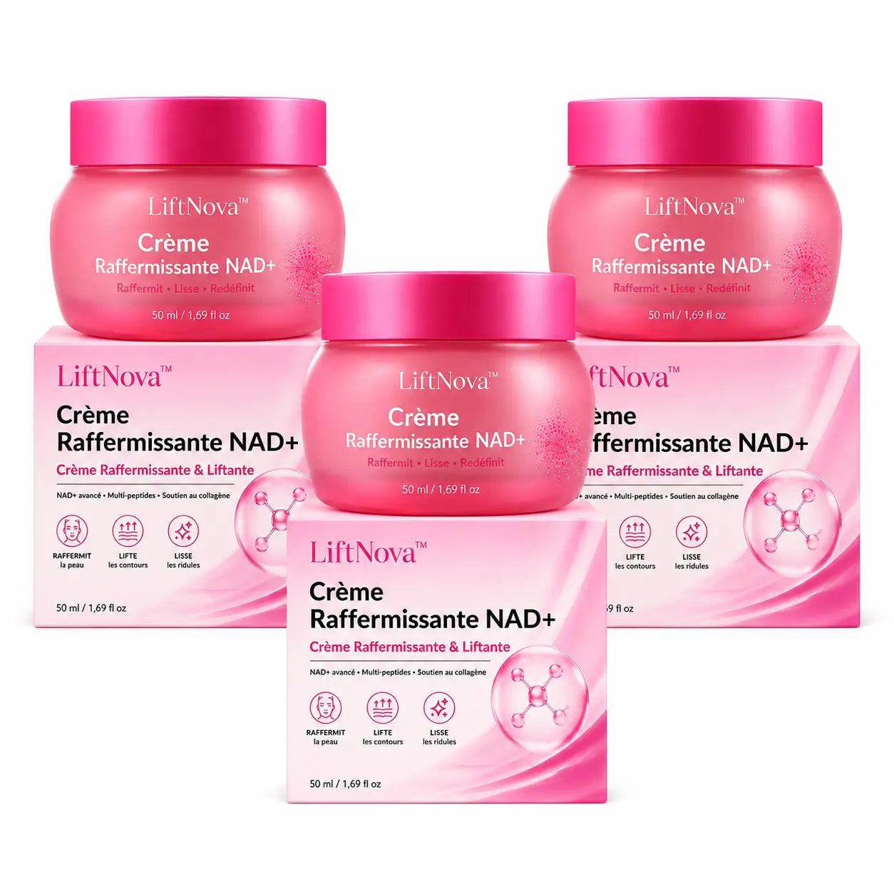 LiftNova™ Crème Raffermissante NAD+ | Lissez rides, relâchement et peau fripée en 14 jours, sans injections !