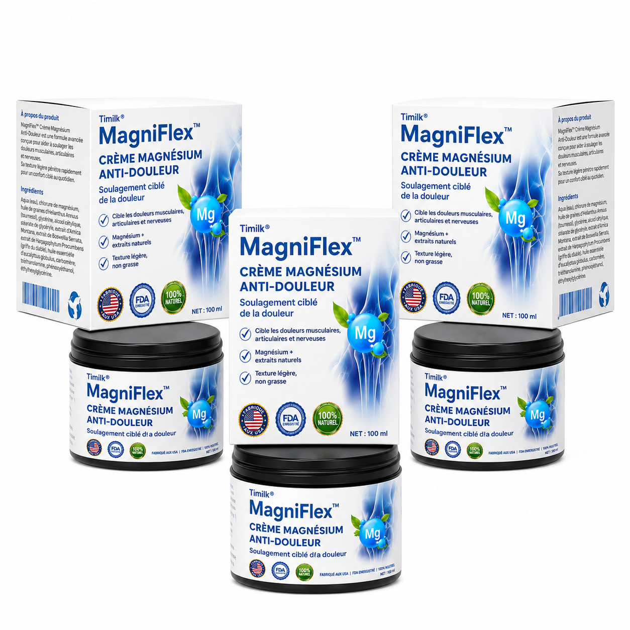 MagniFlex™ Crème Magnésium Anti-Douleur | Supprimez vos douleurs musculaires et articulaires en 15 minutes !