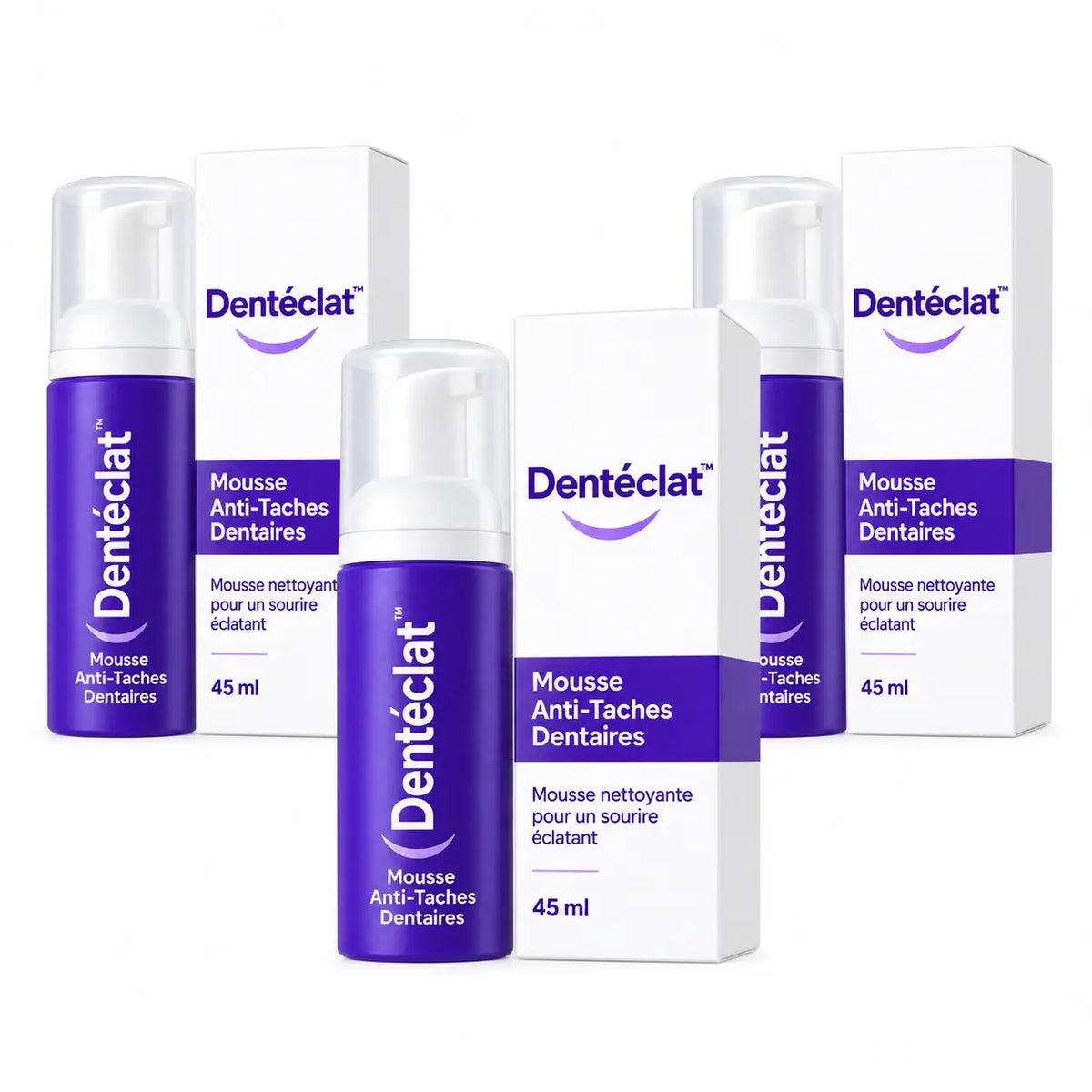 Dentéclat™ Mousse Anti-Taches Dentaires | Supprime le jaune et rend vos dents éclatantes dès la 1ère utilisation!