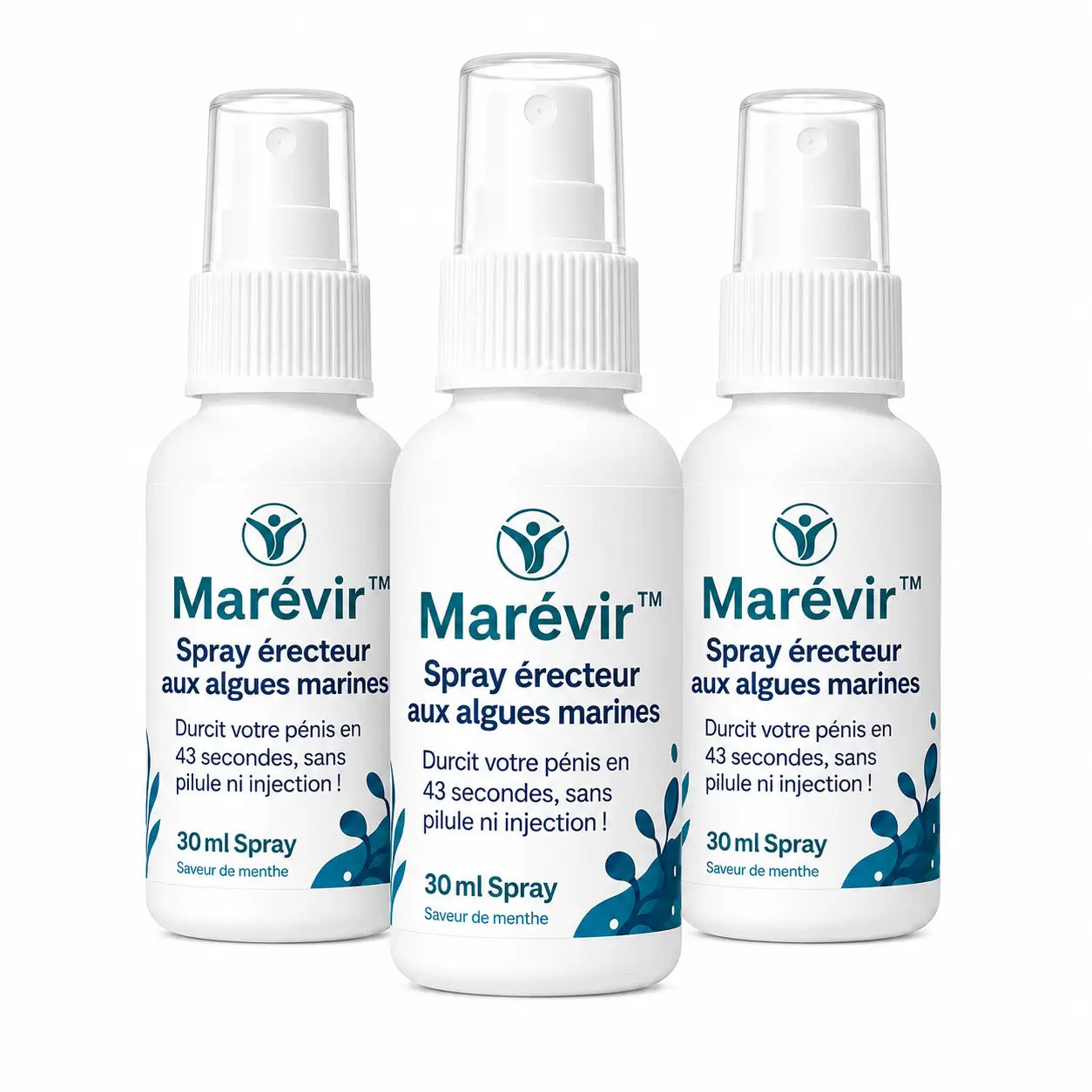 Marévir™ Spray Érecteur aux Algues Marines | Durcit votre pénis en 43 secondes, sans pilule ni injection!