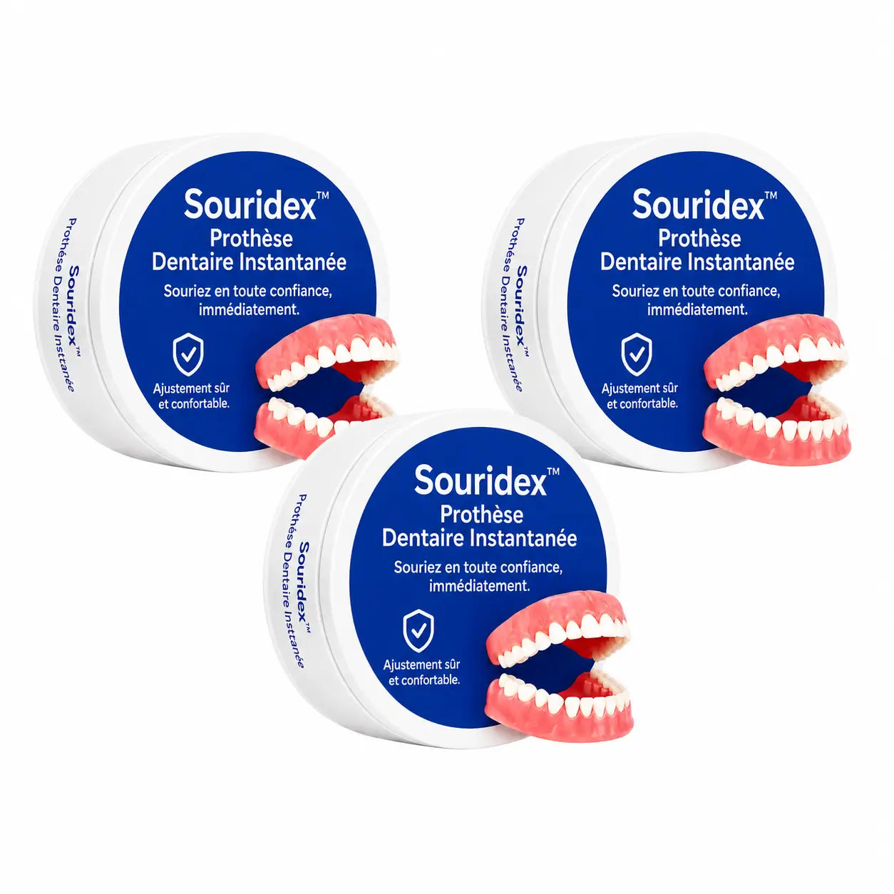 Souridex™ Prothèse Dentaire Instantanée | Un sourire éclatant sans dentiste en 10 secondes!