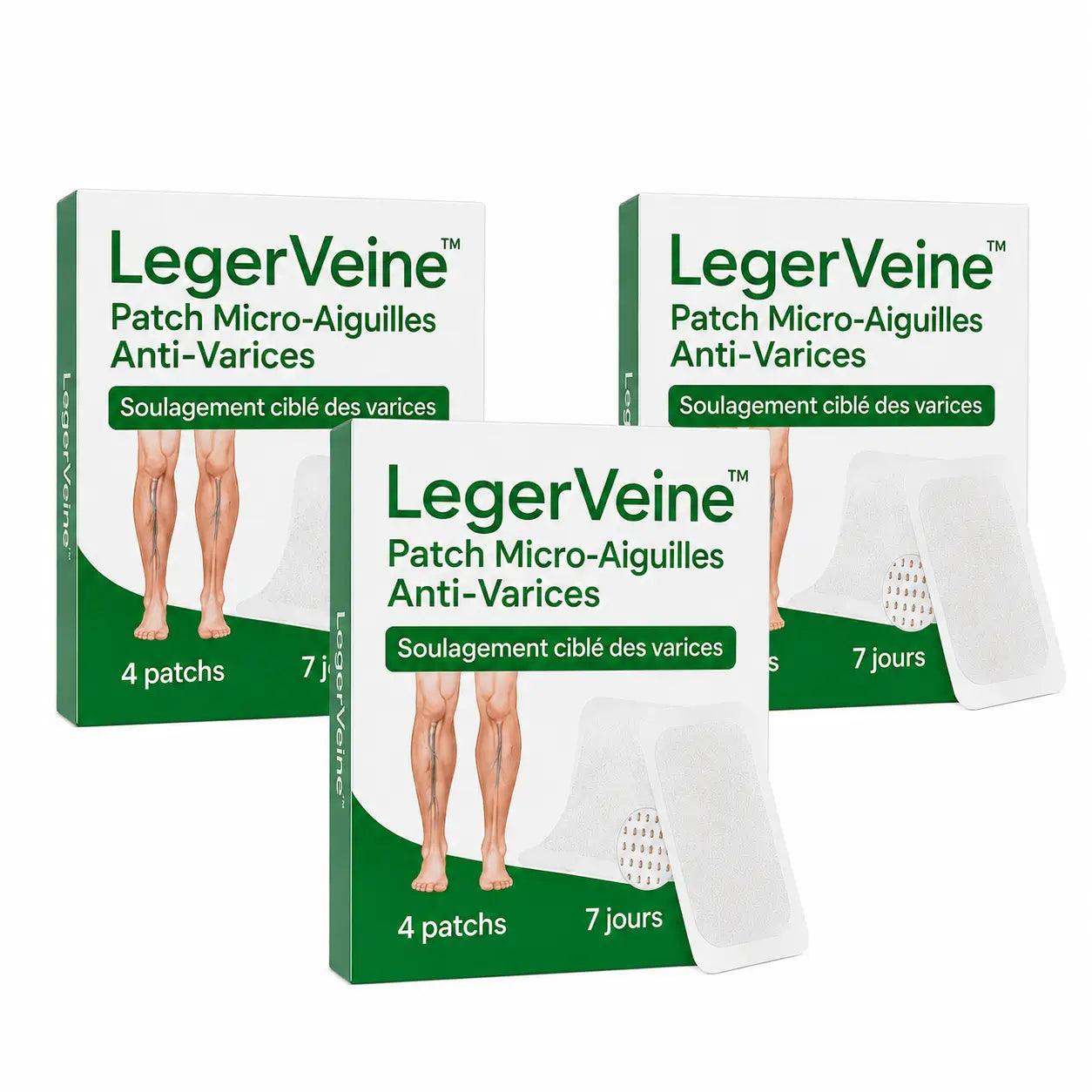 LegerVeine™ Patch Micro-Aiguilles Anti-Varices | Soulage les Varices à 92% en 7 Jours !