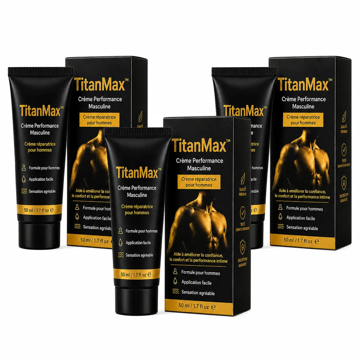TitanMax™ Crème Performance Masculine | Plus ferme et plus endurant en 7 jours, sans pilules !