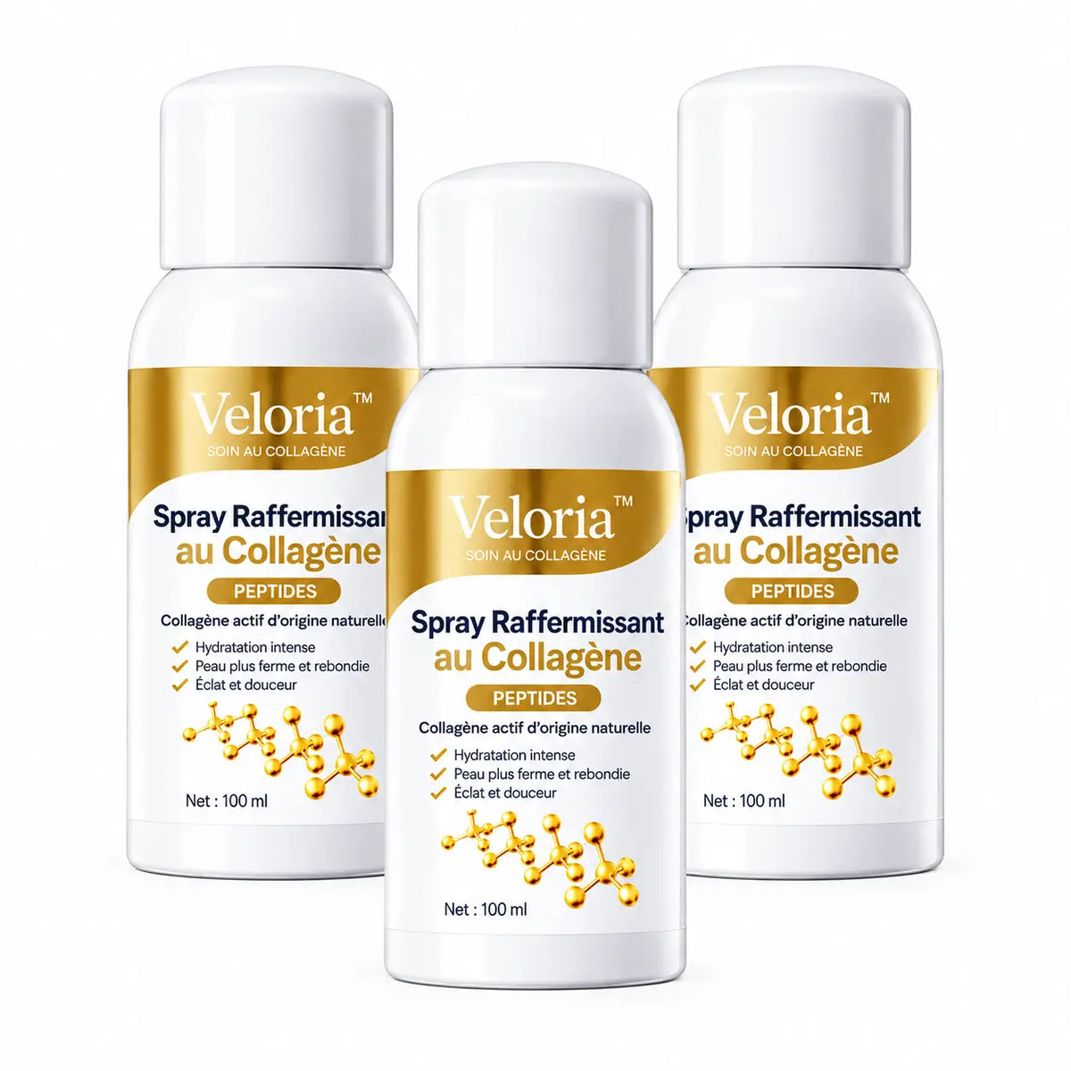 Veloria™ Spray Raffermissant au Collagène | Raffermissez, lissez et hydratez votre peau relâchée en quelques jours !